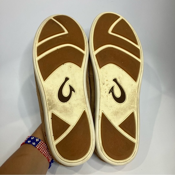 Olukai Nalukai Kala slip on shoes loafers tan brown men’s size 13 casual trendy - Picture 9 of 11